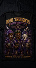 High Thoughts University All-Over Print T-Shirt — Psychedelic Cosmic Cannabis Tee