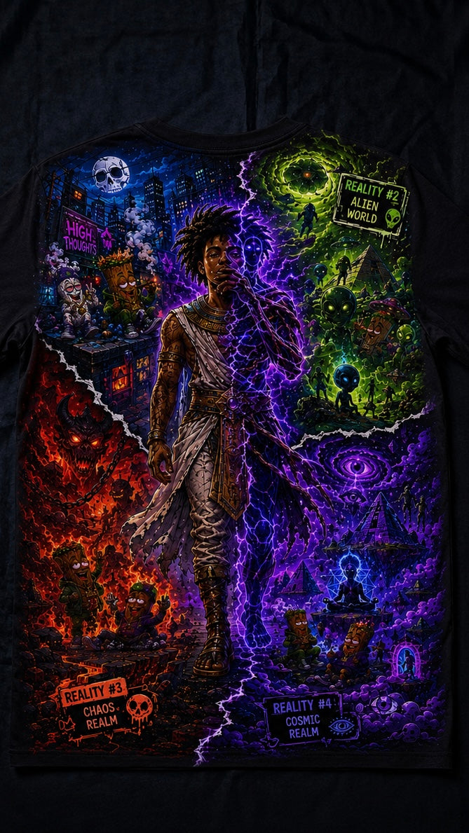 Unstable Reality All-Over Print T-Shirt / Hoodie — Multiverse Chaos Streetwear