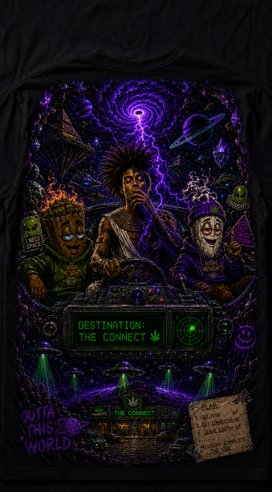 Take Me to Your Dealer All-Over Print T-Shirt — Alien Comedy Streetwear