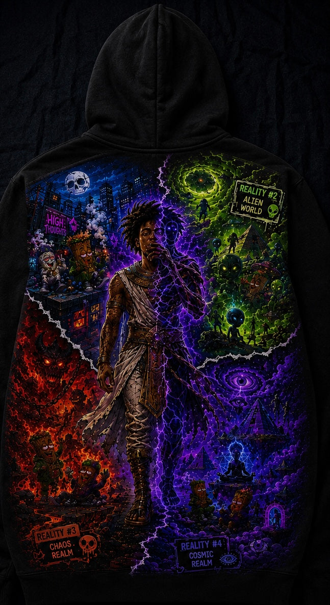 Unstable Reality All-Over Print T-Shirt / Hoodie — Multiverse Chaos Streetwear