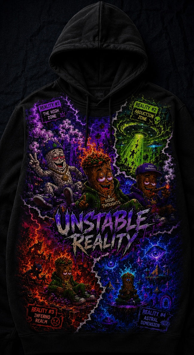 Unstable Reality All-Over Print T-Shirt / Hoodie — Multiverse Chaos Streetwear